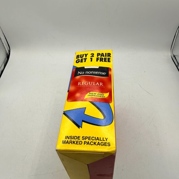 Vintage No Nonsense Regular Pantyhose β Size B β Black β 3 Pair Box Set (NWT) - Picture 3 of 5